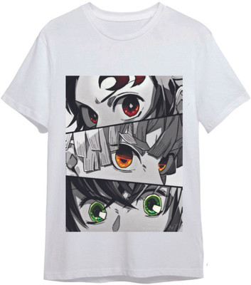ON TREND Boys & Girls Printed Polyester Regular T Shirt(White, Pack of 1)