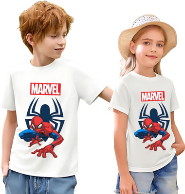 Mahifashion trend Baby Boys & Baby Girls Graphic Print Polyester Oversized T Shirt(White, Pack of 1)