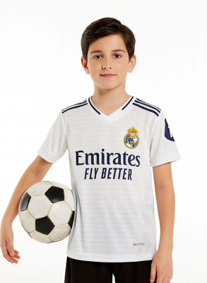 BUGOAT Boys & Girls Printed Polyester Regular T Shirt(White, Pack of 1)