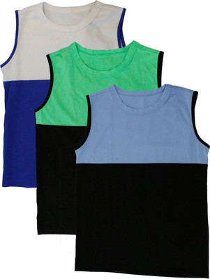 CHOMMBOOKA TRENDING Boys & Girls Colorblock Pure Cotton Regular T Shirt(Multicolor, Pack of 3)