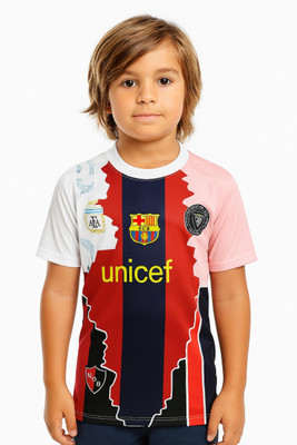 UNIQ Boys & Girls Printed Polyester Regular T Shirt(Multicolor, Pack of 1)