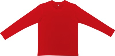 Ayvina Boys Solid Pure Cotton T Shirt(Red, Pack of 1)