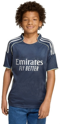 Thiva Boys & Girls Printed Polyester Regular T Shirt(Dark Blue, Pack of 1)