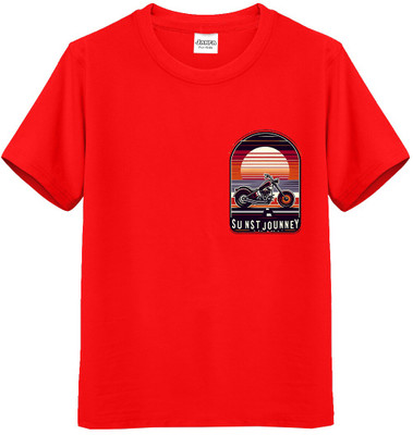 JANFA Boys Printed Pure Cotton Regular T Shirt(Black, Pack of 1)