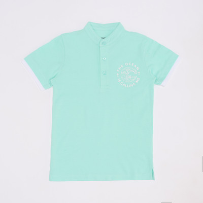 Pantaloons Junior Boys Graphic Print Cotton Blend Regular T Shirt(Green, Pack of 1)