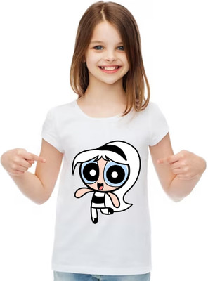 Shubham designer gallery Baby Boys & Baby Girls Printed Polyester Regular T Shirt(White, Pack of 1)