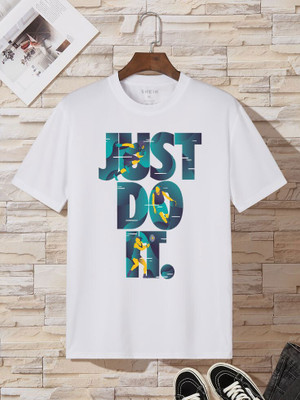 INDIAN EAGLE Boys & Girls Printed Polyester Regular T Shirt(White, Pack of 1)