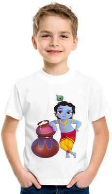 SNIFFY Baby Boys & Baby Girls Printed Polyester Regular T Shirt(White, Pack of 1)