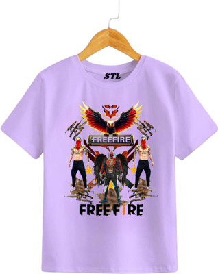 STYLELEDER Boys Printed Polycotton Regular T Shirt(Purple, Pack of 1)