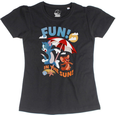 WYM TREND Girls Typography, Printed Pure Cotton Regular T Shirt(Black, Pack of 1)