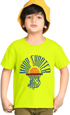 ENITOR Boys Printed Cotton Blend Regular T Shirt(Multicolor, Pack of 1)