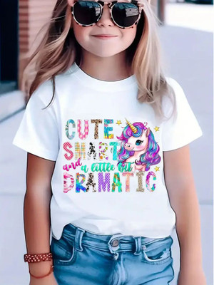 ns graphics print Boys & Girls Printed Polyester Regular T Shirt(White, Pack of 1)