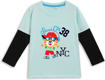 Superb Starling Boys & Girls Solid Pure Cotton Regular T Shirt(Green, Pack of 1)