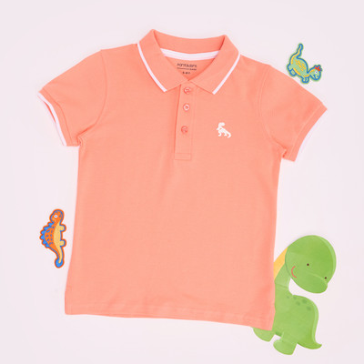 Pantaloons Junior Boys Solid Cotton Blend Regular T Shirt(Pink, Pack of 1)