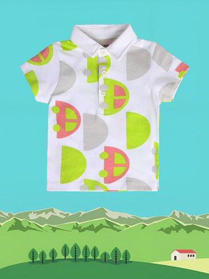 MINI KLUB Baby Boys Graphic Print Pure Cotton Regular T Shirt(Multicolor, Pack of 1)