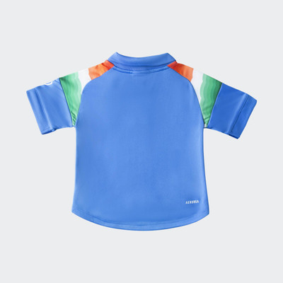 ADIDAS Boys & Girls Printed Polyester Regular T Shirt(Blue, Pack of 1)