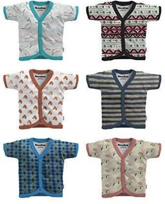 MM IMPEX Baby Boys & Baby Girls Printed Cotton Blend T Shirt(Multicolor, Pack of 6)