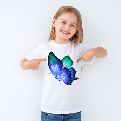 TDFASHION Baby Boys & Baby Girls Printed Polyester Regular T Shirt(White, Pack of 1)