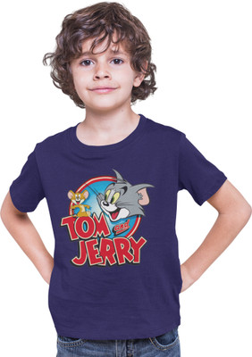 inkwale Boys Graphic Print Pure Cotton Regular T Shirt(Blue, Pack of 1)