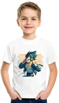 TAPA KON Boys & Girls Printed Polycotton Regular T Shirt(White, Pack of 1)