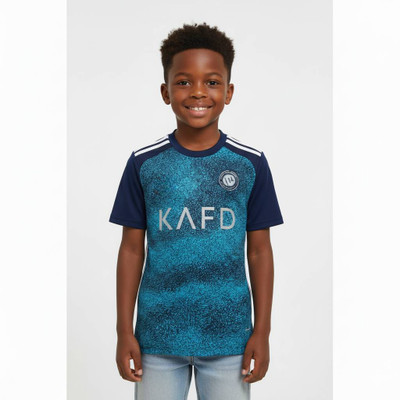 Smv Boys & Girls Printed Polyester Regular T Shirt(Blue, Pack of 1)