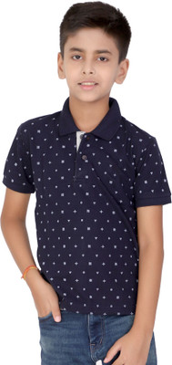 Carlos Boys Printed Polycotton Regular T Shirt(Dark Green, Pack of 1)