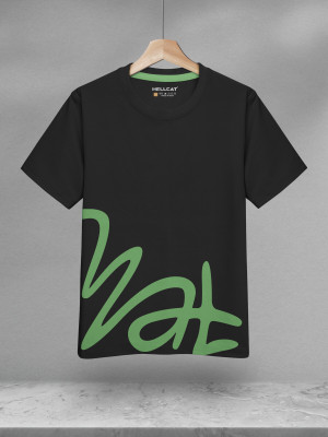 Hellcat Boys Printed Cotton Blend Regular T Shirt(Black, Pack of 1)