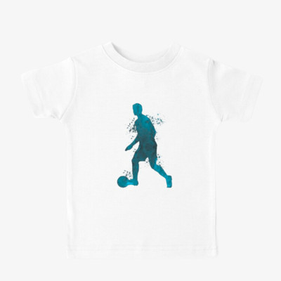 SST fashion Boys Printed Pure Cotton Regular T Shirt(White, Pack of 1)