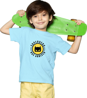 CHOMBOOKA Boys Printed Polyester Oversized T Shirt(Light Blue, Pack of 1)