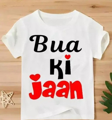 Smrink Boys & Girls Printed Polyester Regular T Shirt(White, Pack of 1)