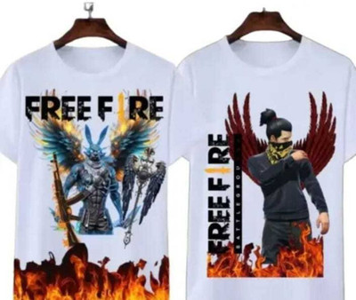 TDFASHIONNS Boys Printed Polyester Regular T Shirt(White, Pack of 2)