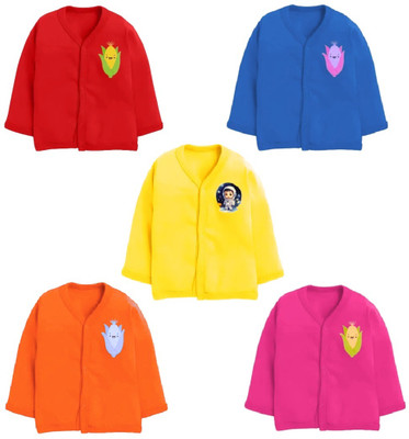 GME Baby Boys & Baby Girls Printed Cotton Blend Regular T Shirt(Multicolor, Pack of 5)