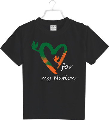 Mahi Fab Trend Boys Typography, Printed Polyester Oversized T Shirt(Black, Pack of 1)