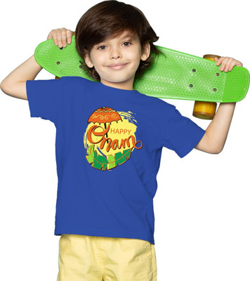 Mahi Fab Trend Boys Printed Polyester Oversized T Shirt(Dark Blue, Pack of 2)