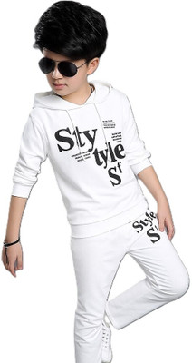 Wrodss Baby Boys & Baby Girls Printed Cotton Blend Regular T Shirt(White, Pack of 1)