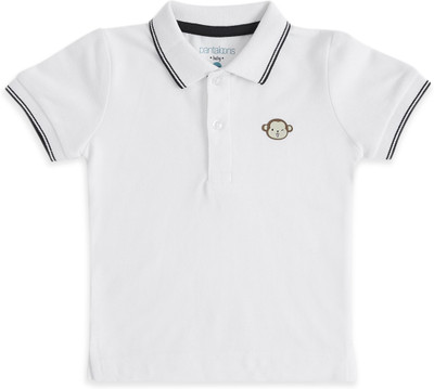 Pantaloons Baby Boys Solid Pure Cotton Regular T Shirt(White, Pack of 1)