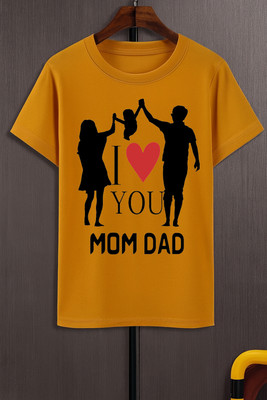 BQF Boys Printed Polyester Regular T Shirt(Yellow, Pack of 1)