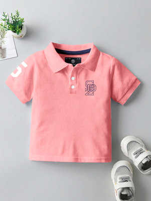 Codez Boys Printed Cotton Blend Regular T Shirt(Pink, Pack of 1)