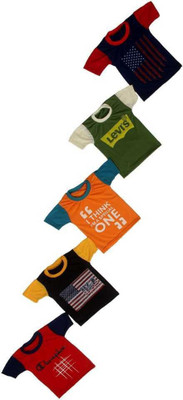 HouseOfCommon Baby Boys Graphic Print Cotton Blend Regular T Shirt(Multicolor, Pack of 5)