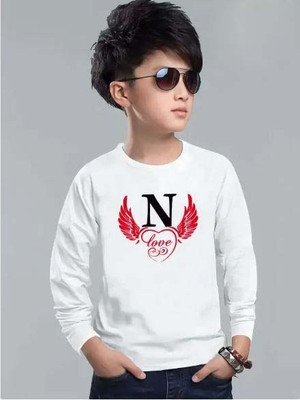INDIAN EAGLE Boys Printed Polyester Regular T Shirt(White, Pack of 1)
