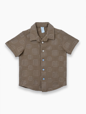 Baby Island Baby Boys Printed Polycotton Regular T Shirt(Brown, Pack of 1)