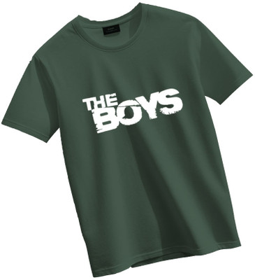 MAHA Boys & Girls Printed Pure Cotton Regular T Shirt(Dark Green, Pack of 1)