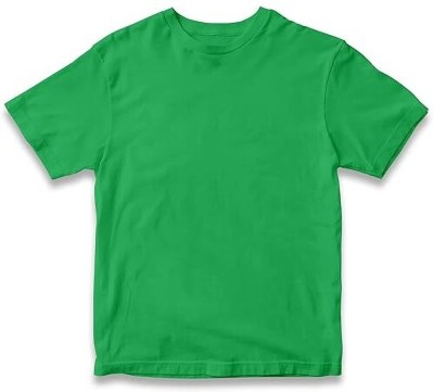 Adarsh Baby Boys Solid Cotton Blend Regular T Shirt(Green, Pack of 1)