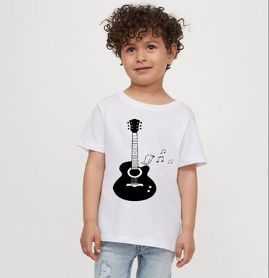 KPPrintofashion Boys Printed Cotton Blend Regular T Shirt(White, Pack of 1)