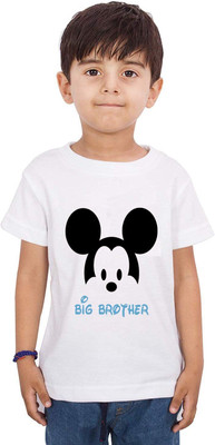 THEYOUNGESTTEE Boys Printed Cotton Blend Regular T Shirt(White, Pack of 1)