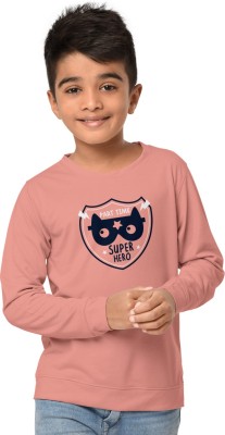 Hellcat Boys Graphic Print Cotton Blend T Shirt(Pink, Pack of 1)