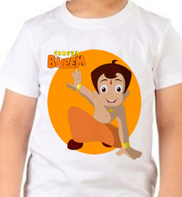 ORATEIS TREND Boys & Girls Printed Polyester Regular T Shirt(White, Pack of 1)