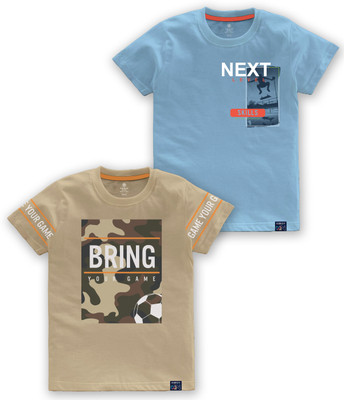 Codez Boys Printed Cotton Blend Regular T Shirt(Multicolor, Pack of 1)