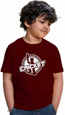 CHOMMBOOKA TRENDING Boys & Girls Solid Pure Cotton Regular T Shirt(Maroon, Pack of 1)