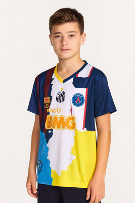 Ryze Boys & Girls Printed Polyester Regular T Shirt(Multicolor, Pack of 1)